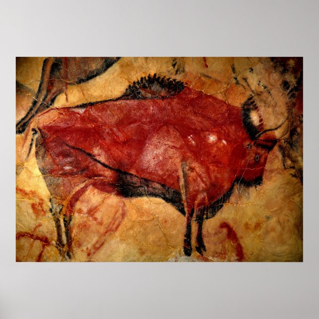 Poster Copie de la peinture de la grotte de Bison (Devant)