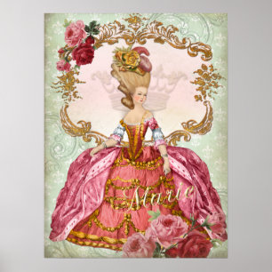 Poster Copie de la Reine de Marie Antoinette Verseilles