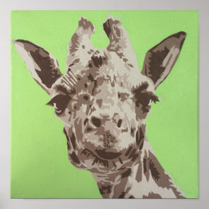 Poster Copie de peinture de girafe