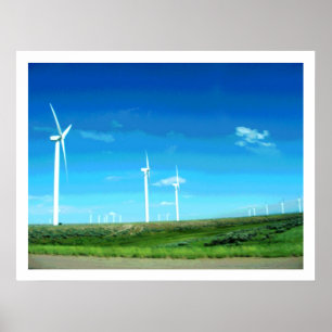 Poster Copie des turbines de vent du Wyoming II