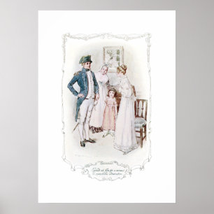 Poster Copie d'illustration de parc de Jane Austen Mansfi
