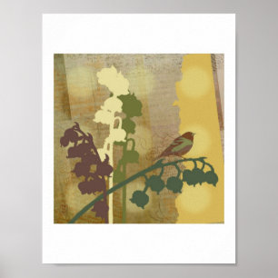 Poster Copie "d'oiseau de fleur de Bell"