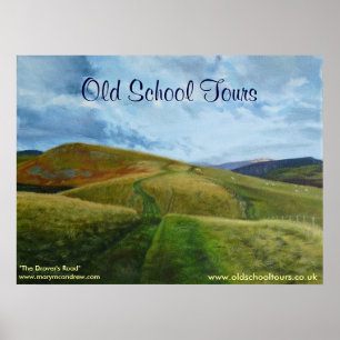 Poster "Copie du Northumberland Angleterre de la route de