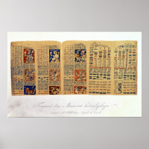 Poster Copie d'un fragment du Codex de Dresde