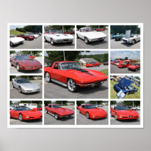 Poster copie faite sur commande de collage de Corvette -