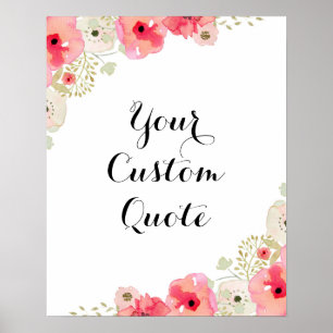 Poster Copie faite sur commande personnalisée de citation