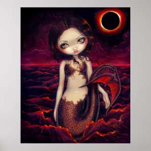 Poster Copie gothique d'art d'imaginaire de lune