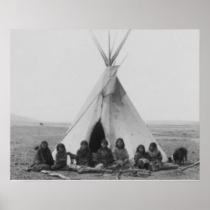 Poster Copie indienne de Tipi de Lakota