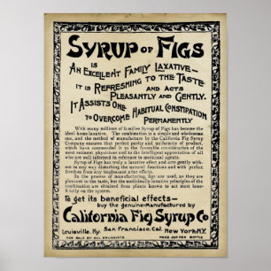 Poster Copie médicinale vintage - sirop des figues