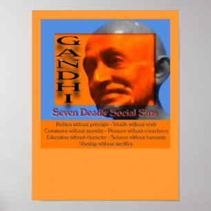 Poster Copie mortelle de reconnaissance de sept péchés de