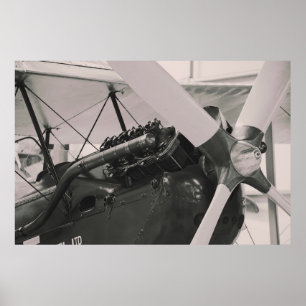 Poster Copie photographique vintage d'avion de propulseur