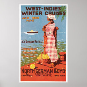 Poster Copie PO d'art d'annonce de croisières des