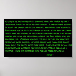 Poster Copie psychédélique de poème de courant