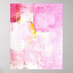 Poster Copie rose d'affiche codée "par sucre" d'art