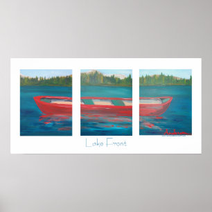 Poster Copie rouge de canoë