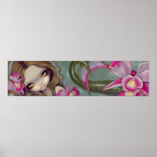 Poster Copie sensible d'art de sirène d'orchidée