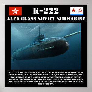 Poster Copie submersible de classe soviétique de l'alpha