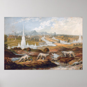 Poster Copie victorienne de dinosaure d'ère