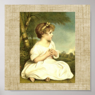 Poster Copie victorienne vintage d'art de lever de soleil