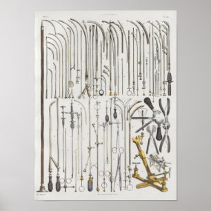 Poster Copie vintage chirurgicale d'anatomie