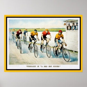 Poster Copie vintage d'affiche de bicyclette