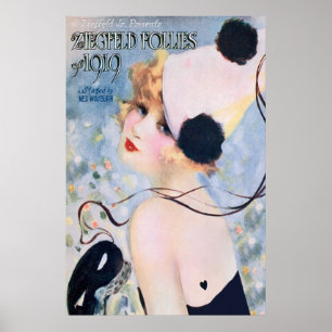 Poster Copie vintage d'affiche de folies de Ziegfeld
