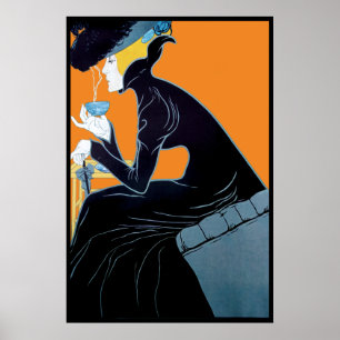 Poster Copie vintage d'affiche de la publicité de thé d