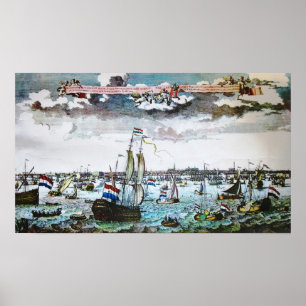 Poster Copie vintage d'affiche de voile d'Amsterdam de