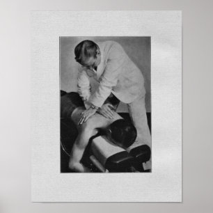 Poster Copie vintage d'ajustement spinal de chiropractie