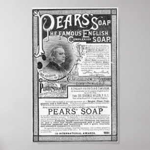 Poster Copie vintage d'annonce de savon