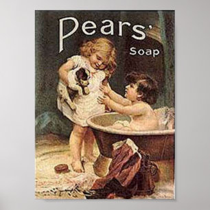 Poster Copie vintage d'annonce de savon