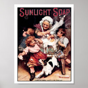Poster Copie vintage d'annonce de savon