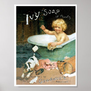 Poster Copie vintage d'annonce de savon