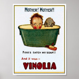 Poster Copie vintage d'annonce de savon