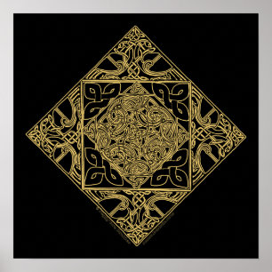 Poster Copies celtiques d'art d'oiseaux de Knotwork de