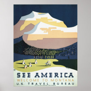 Poster Copies d'annonce d'affiche de Vintage voyage du