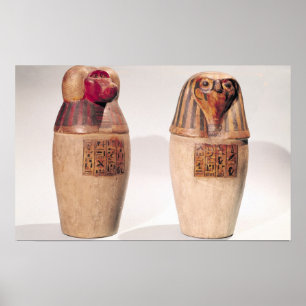 Poster Copies de deux bocaux canopiques New Kingdom