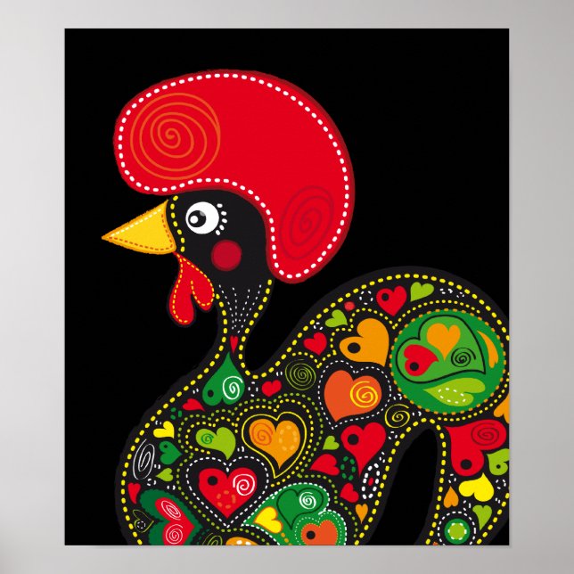 Poster Coq de Barcelos Nr02 - Galo de Barcelos (Devant)
