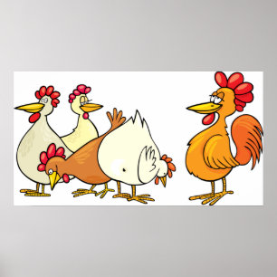 Poster Coq Et Poules