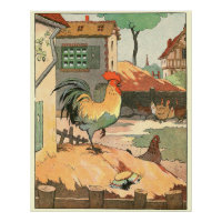 Coq et poules dans le triage agricole