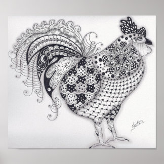 Poster Coq pleine taille
