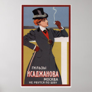 Poster Coques de cigarettes de Isadzhanov Ad ~ Moscou 190