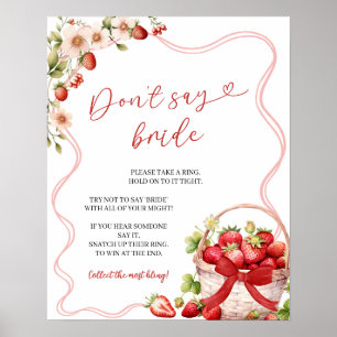 Poster Coquette Berry Amoureux Ne dites pas la mariée pan