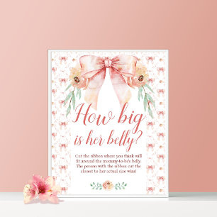 Poster Coquette Bow Baby shower Quelle est la taille du v