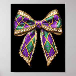 Poster Coquette Bow Mardi Gras Nouvelle-Orléans Louisiane
