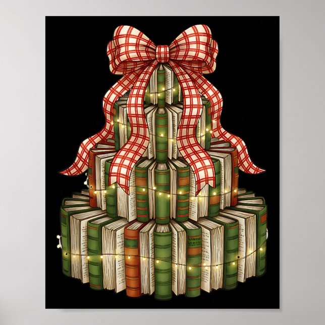 Poster Coquette Christmas Book Tree All Booked For Christ (Devant)