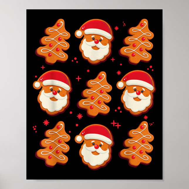 Poster Coquette Christmas Tree Cake Santa Claus Nk Christ (Devant)