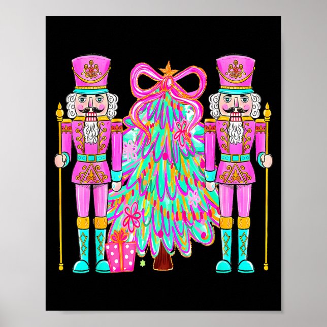 Poster Coquette Christmas Tree Nk Nutcrackers Xmas Women  (Devant)