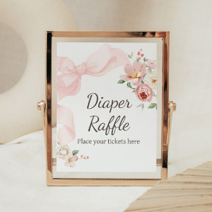 Poster Coquette florale bébé en fleur Déchets Raffle