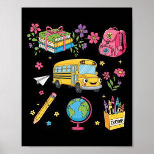 Poster Coquette Florale Premier Jour De Maternelle Jardin
